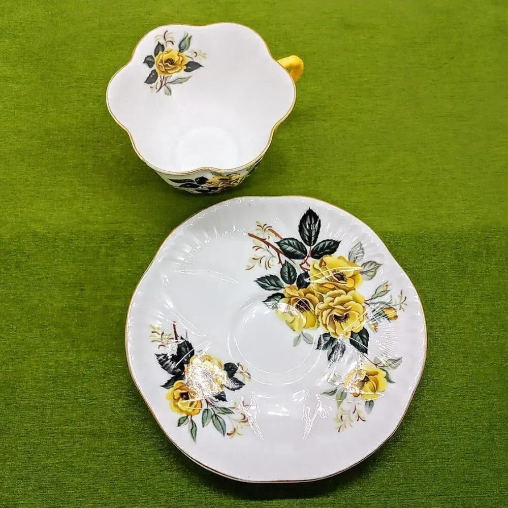 Shelley England delicate yellow
